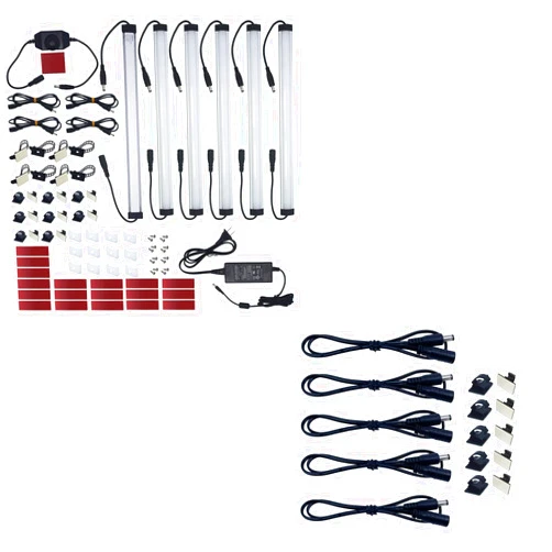 Litever 6-Light-Bar-Kit Under Cabinet LED Lighting Kit Warm White 3000K Additional 5-Pack Slim 20