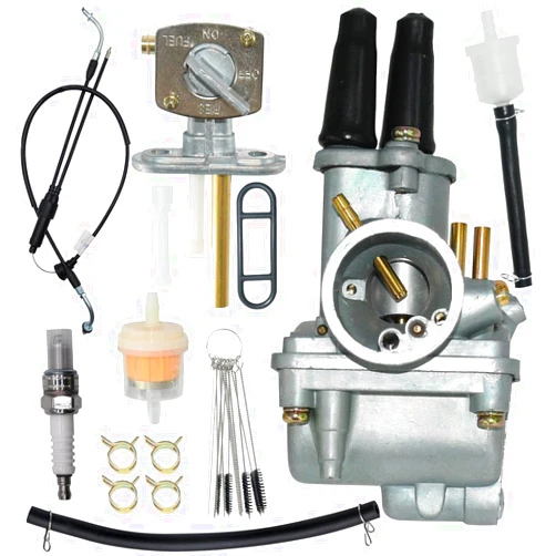 JDLLONG PW80 Carburetor For Yamaha PW 80 Y-Zinger Bike 1983-2006 Carb with Throttle Cable and Fuel Petcock Switch