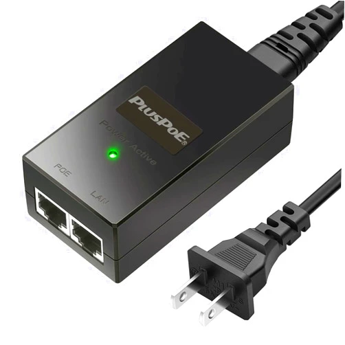 PLUSPOE 24volt Passive PoE Injector 24W Power Over Ethernet for 24v PoE Devices Compatible with Ubiquiti POE-25-5W, POE-24-12W and POE-24-24W