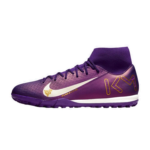 Nike Mercurial Superfly 10 Academy Kylian Mbappe TF High-Top Soccer Shoes (FQ8333-500, Grand Purple/Pale Ivory)