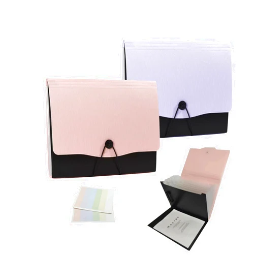 TFDLCG zm 13 Pocket Expanding File Folder,2 Pack Portfolio Accordion File Organizer,A4 Letter Size Paper Document Receipt Folder for Classroom, Home, Office and Travel (Pink+Purple)