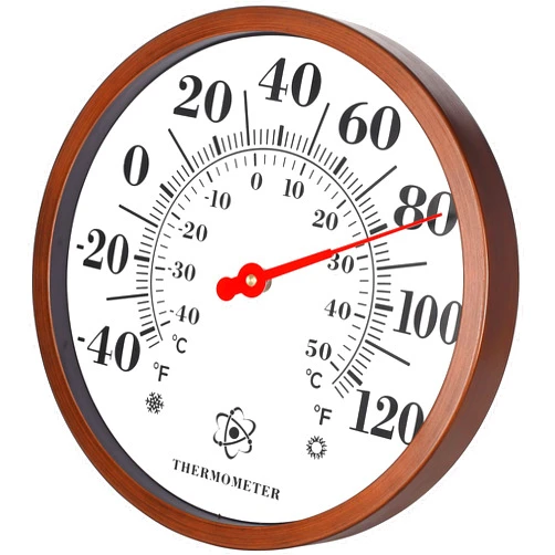 MIKSUS 12.3 New Large Numbers Premium Thermometer Outdoor Indoor Water Resistant Decorative (Upgraded Accuracy and Design)