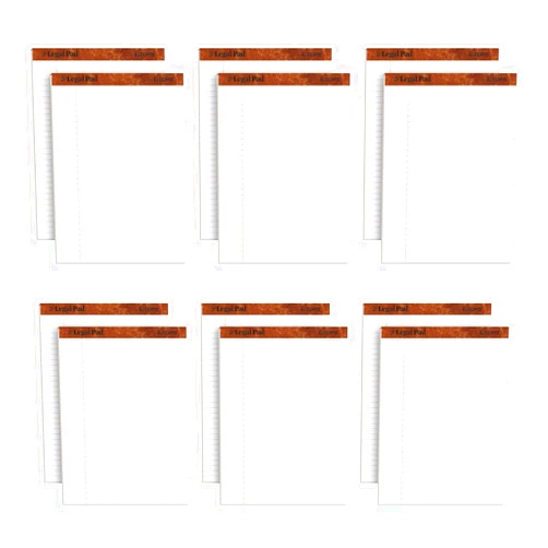 TOPS 8.5 x 11 3/4 Legal Pads, 12 Pack, The Legal Pad Brand, Wide Ruled, White Paper, 50 Sheets Per Writing Pad, Made in the USA (7533)