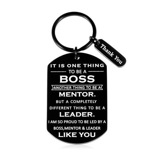 Aeolussoms Boss Day Gifts for Women Men Thank You Boss Gift for Boss Lady Coworker Mentor Supervisor Leader Christmas Birthday Retirement Leaving Going Away Goodbye Gifts Office Keychain for Him Her