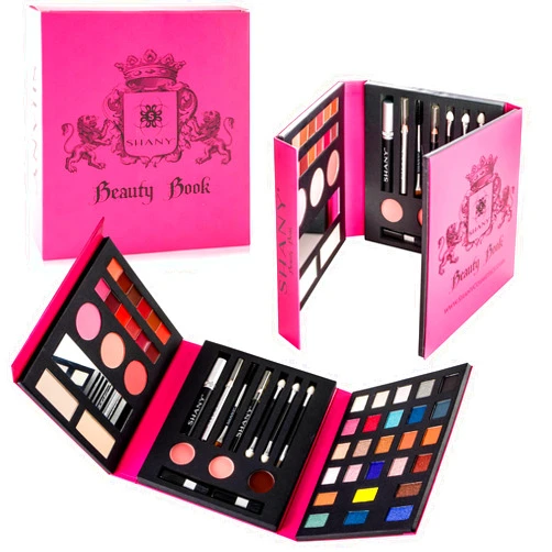 SHANY Beauty Book Makeup Kit All in one Travel Makeup Set - 35 Colors Eyeshadow, Eye brow, makeup blushes, powder palette,10 Lip Colors, Eyeliner pens & makeup Mirror - Holiday Makeup Gift Set