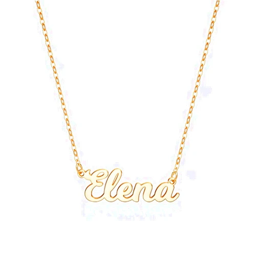 Ursteel Custom Name Necklace Personalized, 14K Gold Plated Personalized Name Necklace Dainty Name Plate Necklace Jewelry Personalized Gifts for Women
