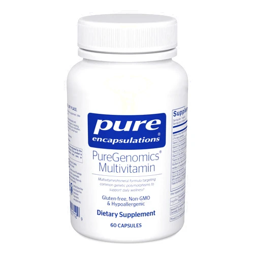 Pure Encapsulations PureGenomics Multivitamin - Supplement to Support Nutrient Requirements of Common Genetic Variations - with Vitamin A,B,C,D,E, K & Minerals - 60 Capsules