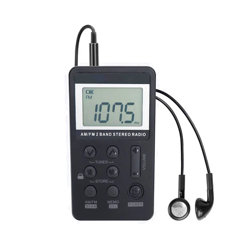 VR-robot Personal AM/FM Pocket Radio Portable VR-robot, Mini Digital Tuning Walkman Radio, with Rechargeable Battery, Earphone, Lock Screen for Walk/Jogging/Gym/Camping Electronics