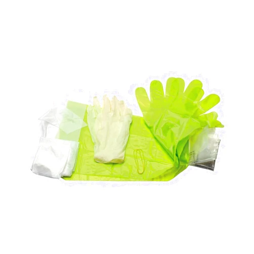 HME Game Cleaning Kit for Field Dressing, Skinning, Processing & Gutting Shoulder-Length Gloves, Wrist-Length Latex Gloves, Plastic Apron & Plastic Bag