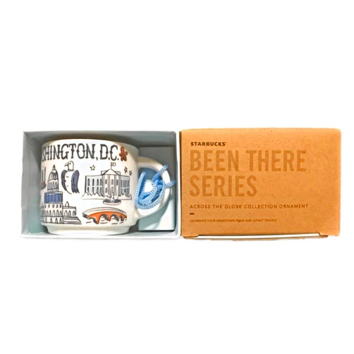 Starbucks Washington DC Been There Series Holiday Espresso Cup Ornament Gift Box