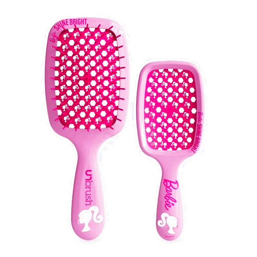 FHI Heat UNbrush Barbie Detangling Brush Duo - Shine Bright - Pink