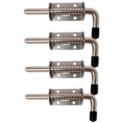 AeKeatDa 4 PCS 304 Steel 5 Inch（128MM） Spring Pin Latch Lock Pin Suitable for Doors，Utility Trailer Gate，Cabinets and etc.