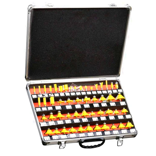 tatoko 50 Bits Professional Quality Router Bit Set C3 Carbide 1/4-Inch Shank