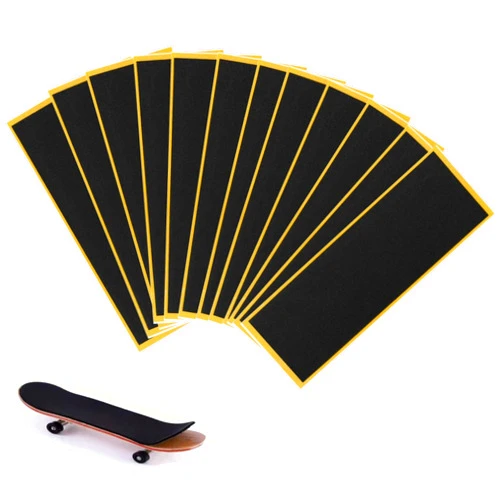 WINDIR 24Pcs Foam Grip Tape for Fingerboards,38 * 110mm Professional Black Wooden MiNi Skateboards (24pcs)