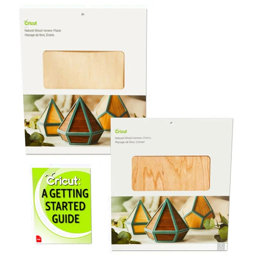 Cricut Natural Wood Veneers Bundle, Maple and Cherry, 12x12 for Crafts Mini Doll House Building Models School Art Ornament Projects Engraving Painting Explore Maker 3 Machine
