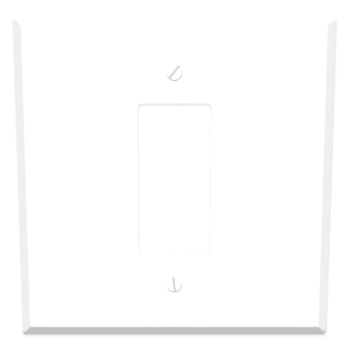 Airmont Products Oversized White Metal Outlet Covers, 2 Gang With Single Rocker Switch, 5.5