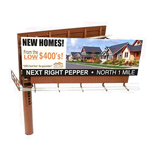 Tinflyphy BLMA #520 ¨C Modern Dual-Sided Billboard w/ Ads ¨C N Scale ,#G14E6GE4R-GE 4-TEW6W202368