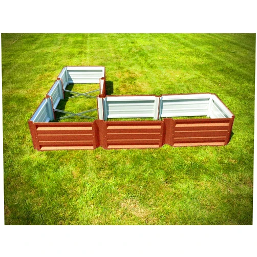 PLANTER BOX DIRECT.COM BY ALL METAL WORKS, INC. 108 x 108 x 34 Inch Wide X 18 Inch High L Shaped Metal Planter Box | Durable Metal Raised Garden Bed in Galvalume Steel | Custom Colors and Different Sizes (Copper Metallic)