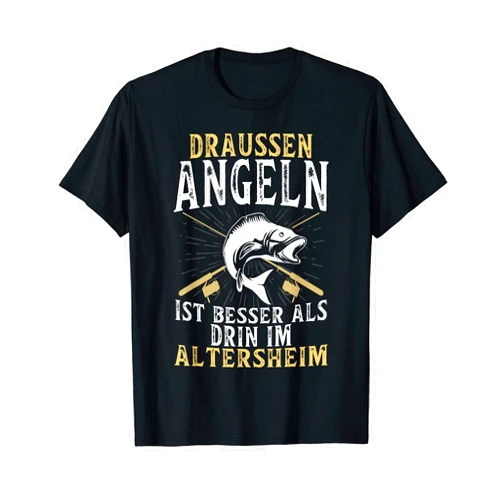 Fischer Tshirt Männer Kinder Angler Rute Angeln Fisherman Gift Fishing Fishing Night Fishing Fishing Fishing Catch T-Shirt