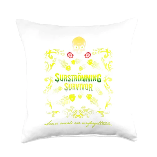 Spassprediger's Surströmming Designs Surströmming Challenge Survivor Unforgettable Surströmming Throw Pillow