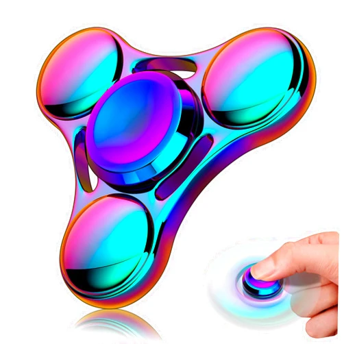 AUKARENY Fidget Spinners Toy, 2-5 Min Spins Time Stainless Steel R188 Bearing Metal Fidget Spinner, EDC ADHD Stress Anxiety Relieves, Fidget Spinner Toys for Kids and Adults (Colorful)