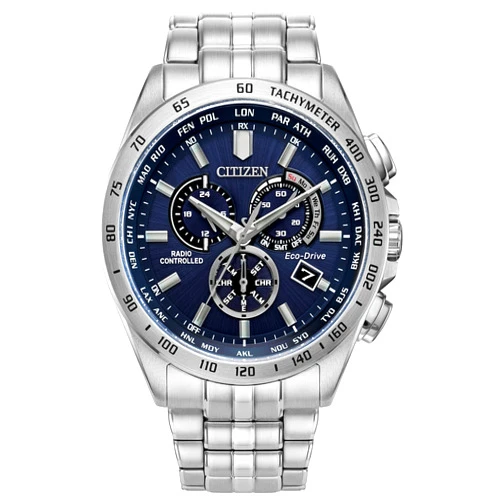 Citizen Eco-Drive A-T World Chrono Men's Watch Stainless Steel