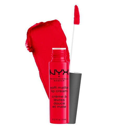 NYX PROFESSIONAL MAKEUP Soft Matte Lip Cream, Lightweight Liquid Lipstick - Monte Carlo (Deep Cranberry Red)