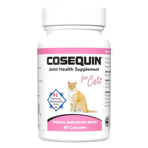 Nutramax Laboratories Cosequin Joint Health Supplement for Cats - With Glucosamine and Chondroitin, 2 Pack, 160 Total Capsules