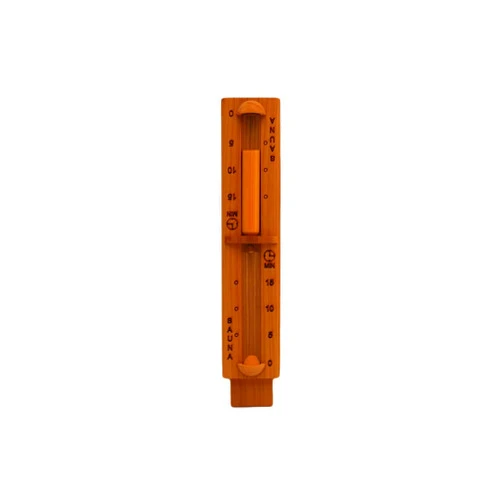 The Sauna Place Cedar and Glass 15 Minute Sauna Sand Timer with Swivel Base Rotating Wooden Sauna Timeglass (2 3/4