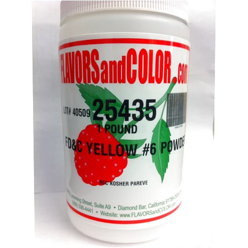 FLAVORSandCOLOR.com FD&C Yellow #6 Powder 454 Grams