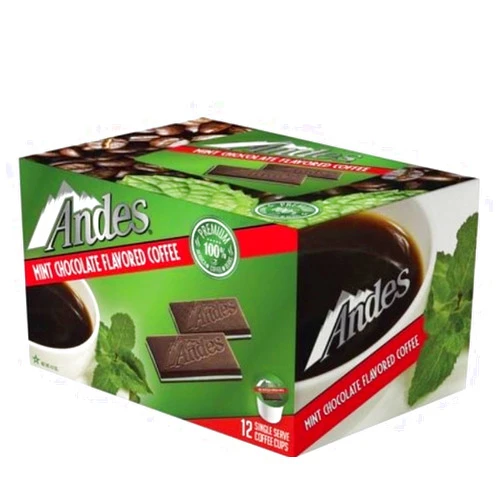Andes Mint Chocolate Flavored Coffee Cups, 12 Count