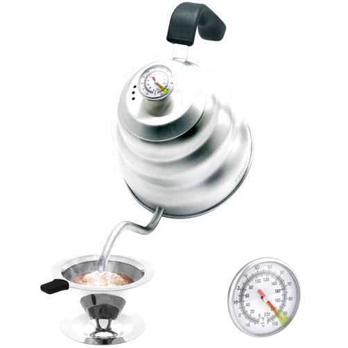 YiiMO Gooseneck Kettle, Pour Over Coffee Tea Kettle Temperature Control Hot Water 1 liter Stove Top, Food Grade Stainless Steel Tea Pot for Home & Kitchen