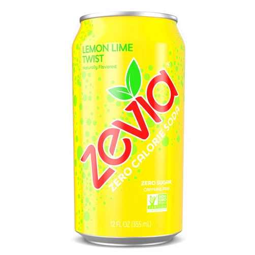 Zevia Zero Calorie Soda, Lemon Lime Twist, 12 Fl Oz Cans (Pack of 24)