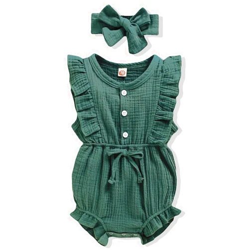 Renotemy Newborn Infant Baby Girl Clothes Rompers Summer Jumpsuits Short Sleeve Romper Infant Baby Clothes Girl