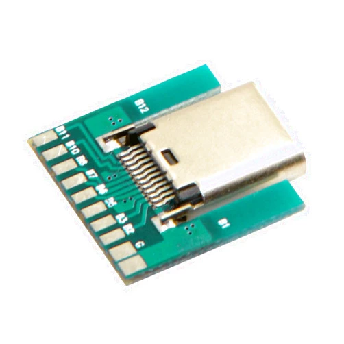 Cablecc DIY 24pin USB 3.1 Type C Male & Female Plug & Socket Connector SMT Type with PC Board 1 Set Cablecc