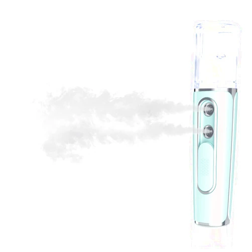 Withthesun Nano Facial Mister, Cool Mist Face Steamer with 2 Spray Nozzle, USB Rechargeable, Visual Water Tank, Nano Mister for Eyelash Extensions, Skin Care, Daily Makeup, Deep Hydrating-Blue