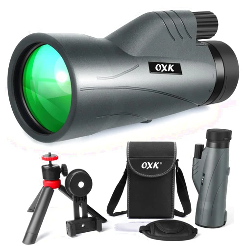 OXK Optics 12x56 High Power Monocular Telescope with Smartphone Adapter Tripod Travel Bag, Monoculars for Adults with BAK4 Prism & FMC Lens, Suitable for Bird Watching Hiking Camping