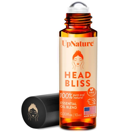 UpNature Head Bliss Essential Oil Roll On – Soothing Migraine and Head Tension Comfort with Instant Cooling Effect – Nurse Essentials Gifts