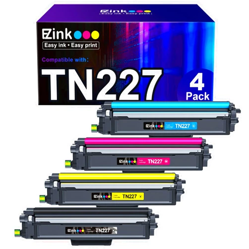 E-Z Ink TN227 Compatible Toner Cartridge Replacement for Brother TN227 TN227BK TN223 TN-227BK/C/M/Y High Yield to use with HL-L3270CDW HL-L3230CDW HL-L3210CW HL-L3290CDW MFC-L3710CDW (4 Pack)