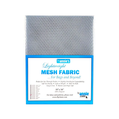 Annies SUP209-PEWTER Lightweight Pewter Mesh Fabric LTWT 18x54, 54 Inches