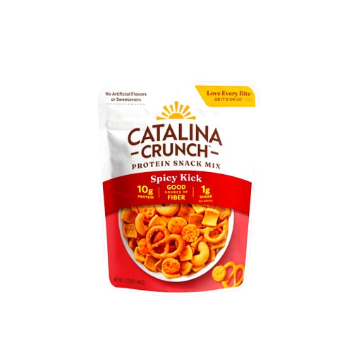 Catalina Crunch Protein Snack Mix with Cheese Crisps - 10g Protein, 1g Sugar per Serving - Good Source of Fiber, Keto, Gluten Free - Spicy Kick, 5.25 Ounce Bag (Pack of 1)