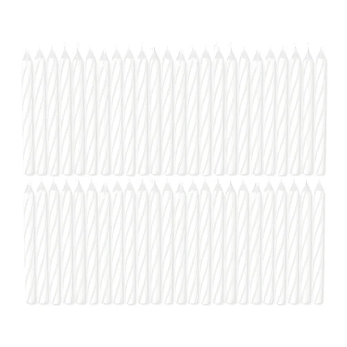 American Greetings Birthday Candles, Small White Spiral (48-Count)