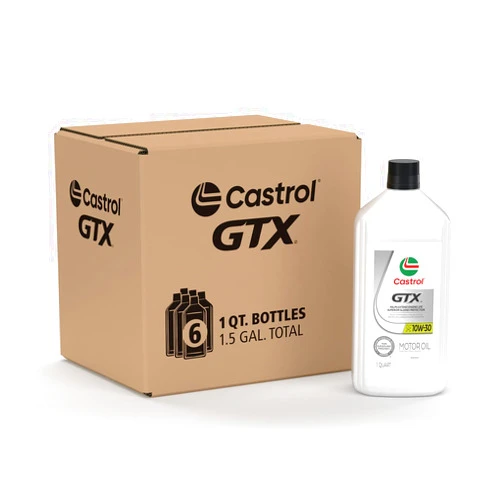 Castrol GTX 10W-30 Conventional Motor Oil, 1 Quart, Pack of 6