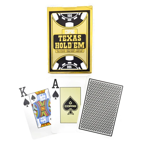 Copag Poker Size Jumbo Index Texas Hold'em Playing Cards Single Deck (Black)