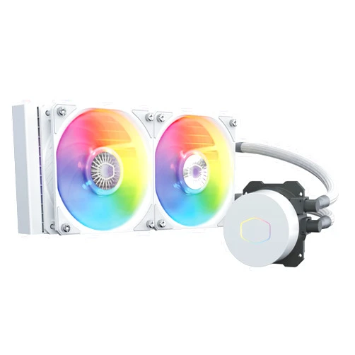 Cooler Master MasterLiquid ML240L ARGB V2 White Close-Loop AIO CPU Liquid Cooler, Dual Chamber Pump, 240mm Radiator, SickleFlow 120 PWM ARGB, AMD Ryzen AM5/AM4, Intel LGA1700/1200 (MLW-D24M-A18PW-RW)