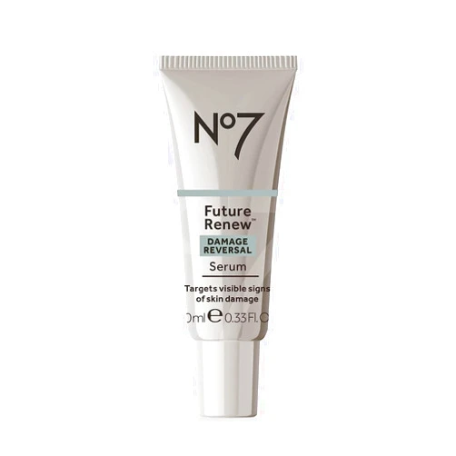 No7 Future Renew Damage Reversal Face Serum - Anti-Aging Serum for Glowing Skin - Hyaluronic Acid + Niacinamide for Sun Damage Reversal - Dermatologist-Approved, Sensitive Skin Suitable (0.33 Fl Oz)