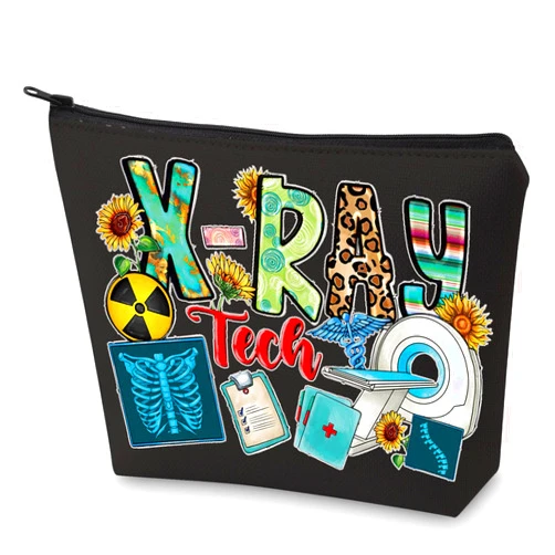 WZMPA X-Ray Tech Cosmetic Bag Radiology Technician Gifts Radiologist Graduation Makeup Zipper Pouch Bag X Ray Technician Gift (X-Ray Tech)