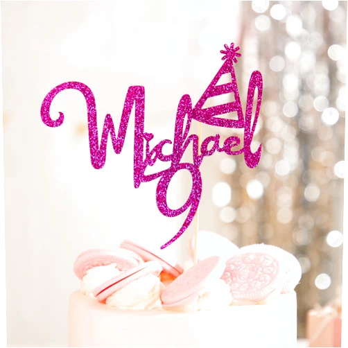 DOLPHIN CUSTOM Customize Name & Age birthday cake topper, Birthday party cake topper decoration, gitter wedding topper, Mother's day cake topper,Graduate,Baby shower