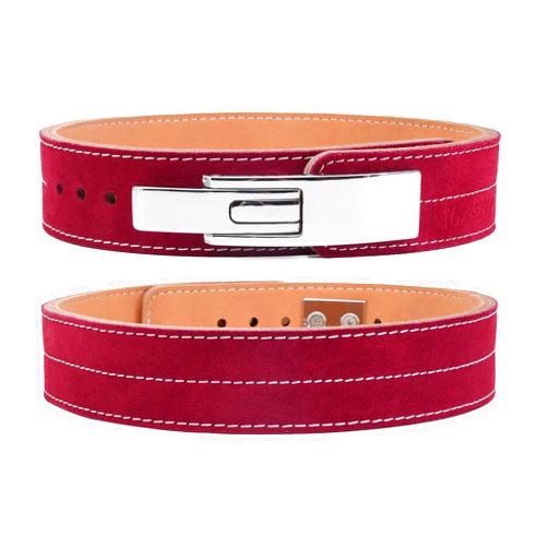 TOUGERJOY Weightlifting Belt Powerlifting Women & Girl, 10 mm Thick Lifting Lever Belt 2.4 Inch Wide - Heavy Duty Power Lifting Calfskin Leather Belt for Back Support, Gym & Fitness Training
