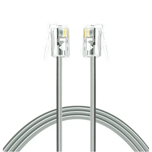 NECABLES Phone Cord 1ft Telephone Cord Phone Line Cord RJ11 6P4C Male to Male for Landline Phone and Fax - 1 Foot